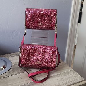 Kate Spade Sparkling Fuchsia Crossbody Bags With Storybook Lining Set Of 2